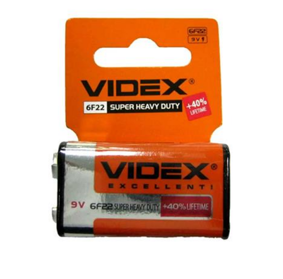 Батарейка сольова V9 (бл-1шт) Videx Житомир - изображение 1