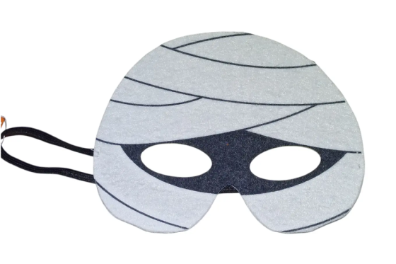 Маска на Хелловін Мумія one size біло-чорний Київ