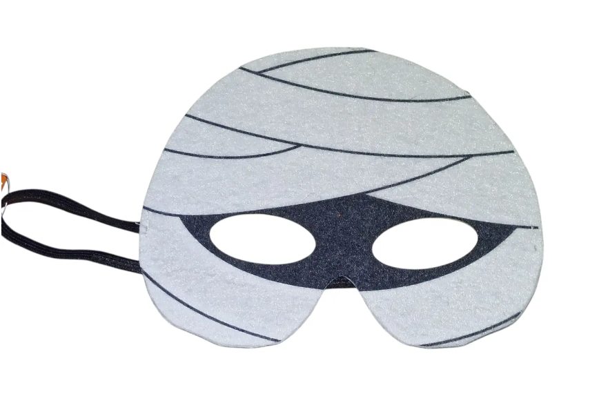 Маска на Хелловін Мумія one size біло-чорний Київ - фото 1