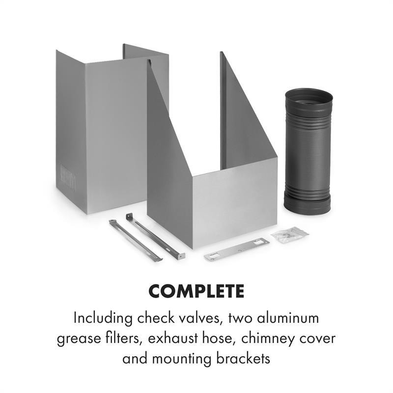 Вытяжка Balzac 80 без головы 80 см 190 Вт 610 м³/ч LED touch нержавеющая сталь / стекло 80 см (Германия, Ровно - изображение 10