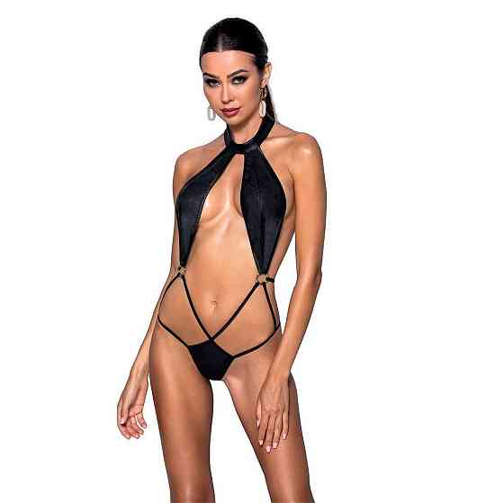 Боді-халтер з екошкіри Passion JANNIES BODY L/XL black Sex Aura Київ
