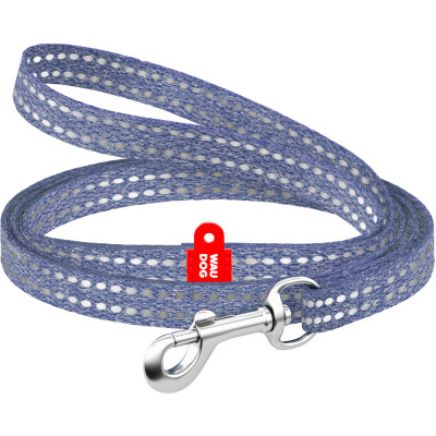 Повідок для котів WAUDOG Re-cotton світловідбивний XS 200х1 см синій (164412) Вінниця - фото 1