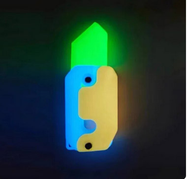 Ніж канцелярський антистрес неоновий світиться Київ - фото 4