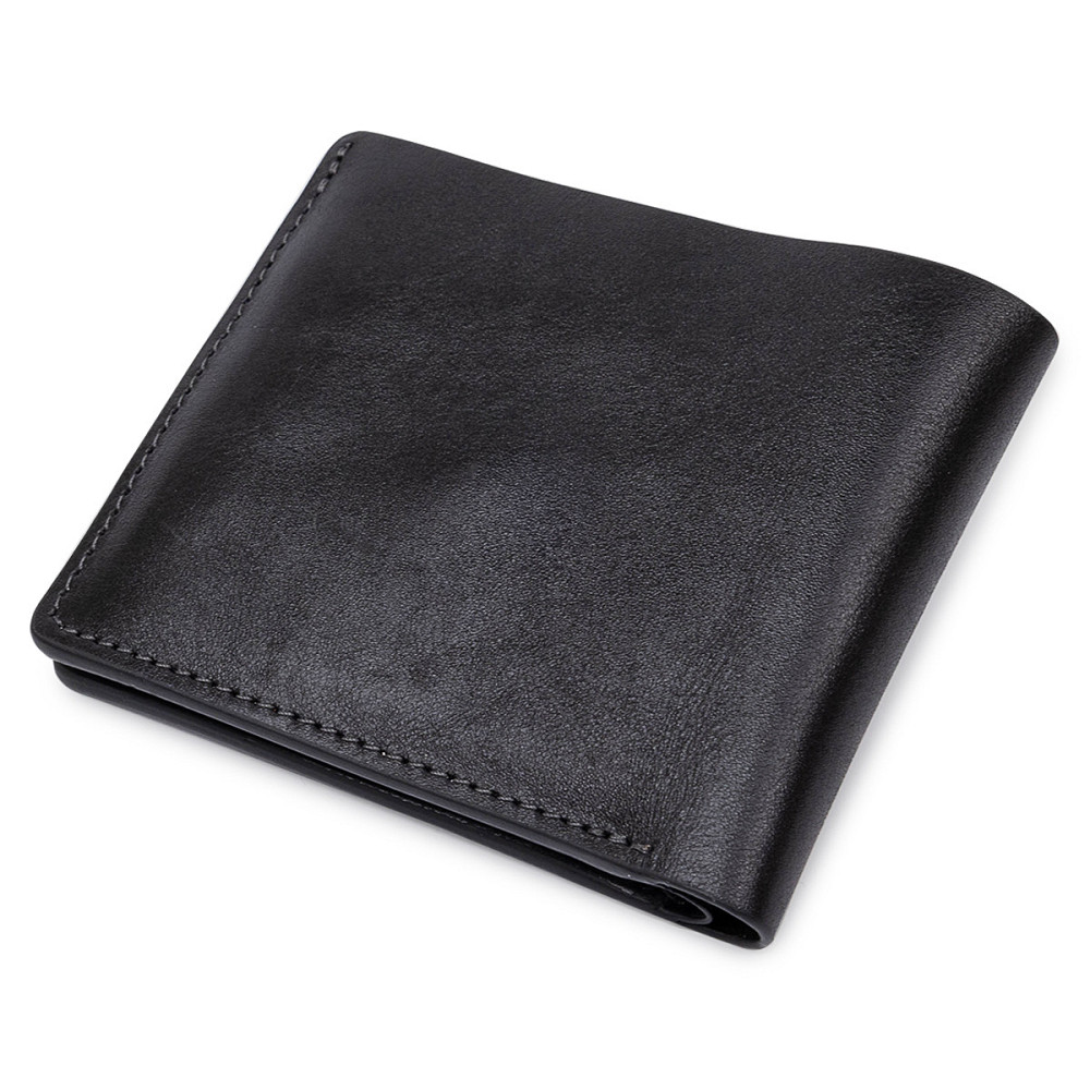 Шкіряне чоловіче глянсове портмоне GRANDE PELLE 11554 Чорний Київ - фото 2