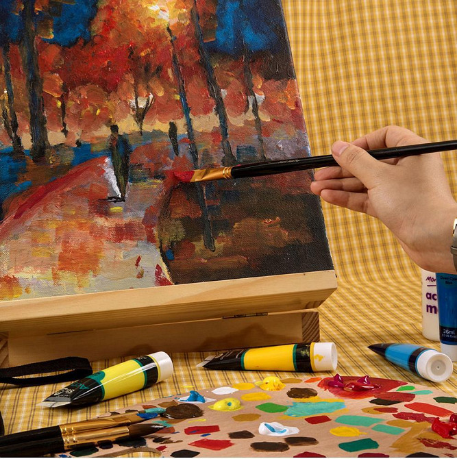 Акрилові фарби, Набір якісних акрилових фарб для малювання Mont Marte 48 шт х 36 мл, Відеоогляд! Кам'янець-Подільський - фото 6