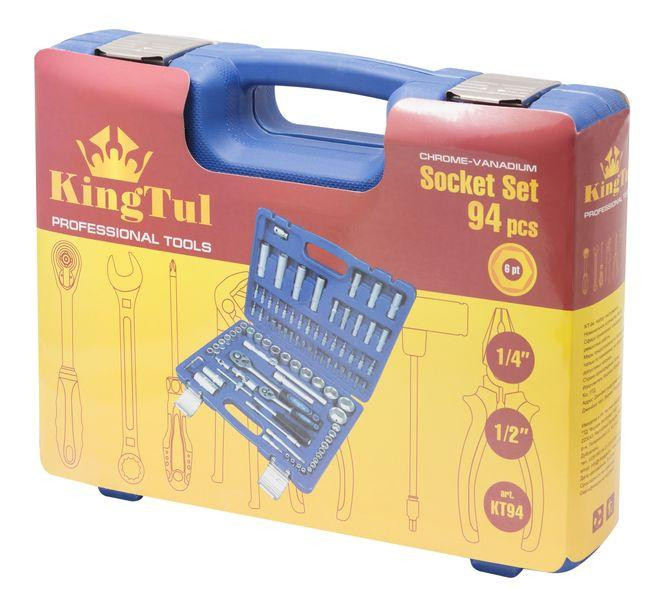 Набор инструментов 94 предмета 1/2'', 1/4'' (6гр.)(4-32мм) KINGTUL KT-94 Одеса - фото 2