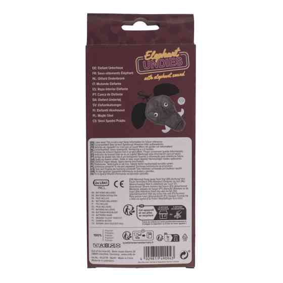 Чоловічі стрінги Слон зі звуком Elephant undies with elephant sound, black - one size Sex Aura Київ