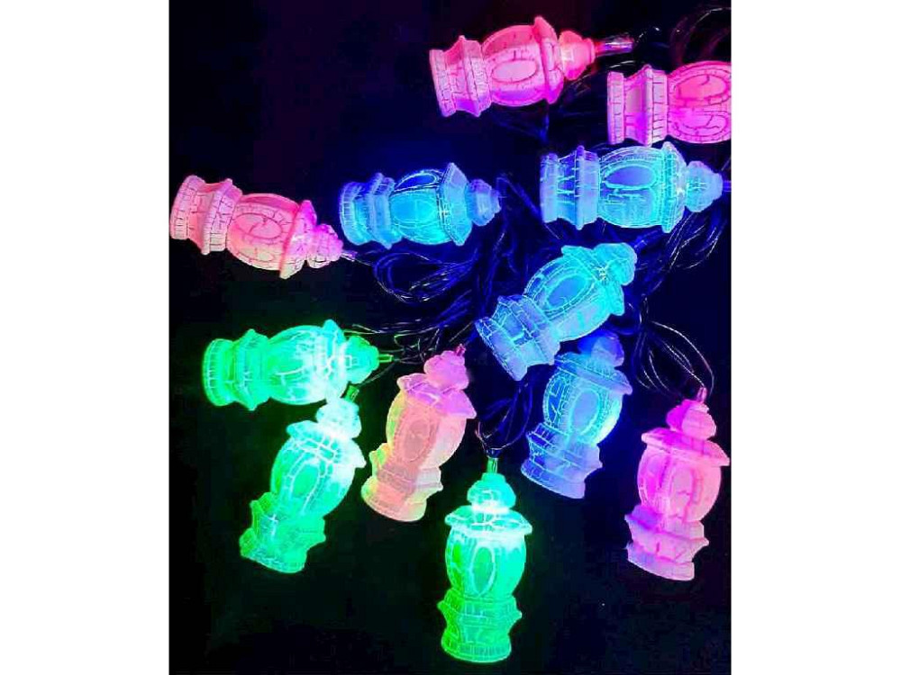 Гирлянда Фигурки 12LED БЕЛЫЙ ЛИХТАРИК мульти 5мпереходник 1698-34 ТМ КИТАЙ Solmir Киев - изображение 1