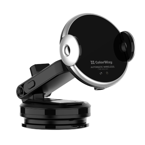 Тримач автомобільний для мобільного + БЗП 2в1 Dashboard+Air Vent ColorWay CW-CHAW039Q-BK Житомир - фото 1