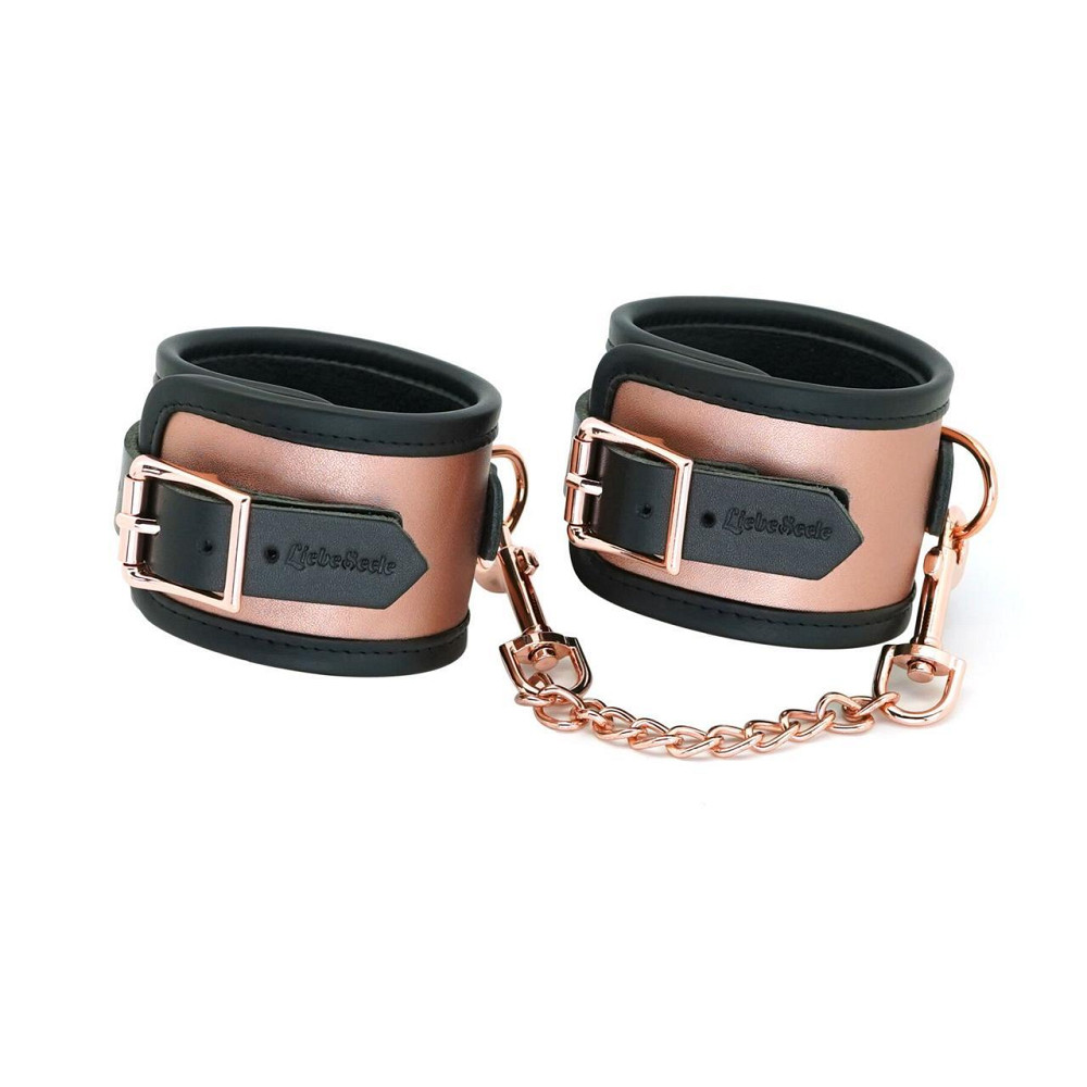 Поножі Liebe Seele Rose Gold Memory Ankle Cuffs, натуральна шкіра, рожеве золото Sex Aura Київ - фото 8