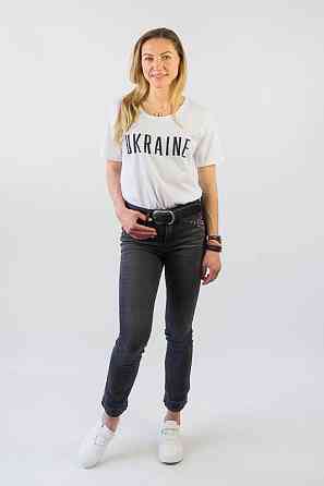 Футболка патриотическая женская 50-52 белый Киев
