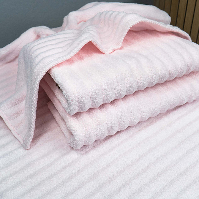 Банний махровий рушник GM Textile 70x140см Преміум якості Зеро Твіст 550г/м2 (Світло-рожевий) Суми - фото 3