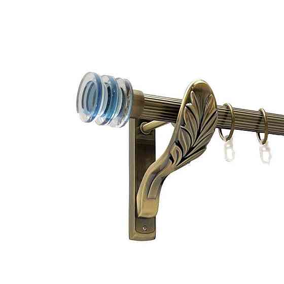 Карниз Orvit Акварія металевий однорядний ретро рифлена труба кільце металеве Антик 25 мм 300 см (00-00016577) Львов