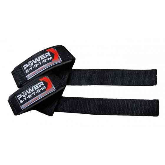 Лямки для тяги Power System PS-3400 Power Straps Black/Red Луцьк
