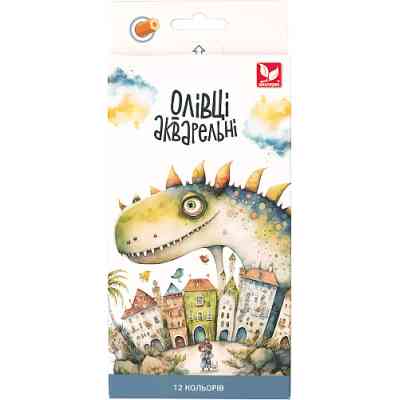 Олівці кольорові Школярик Акварельні Шестигранні з пензликом 12 шт (135SH-12) Вінниця