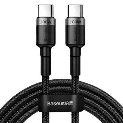 Дата кабель USB-C to USB-C 2.0m 100W 5A black-grey Baseus (CATKLF-ALG1) Винница