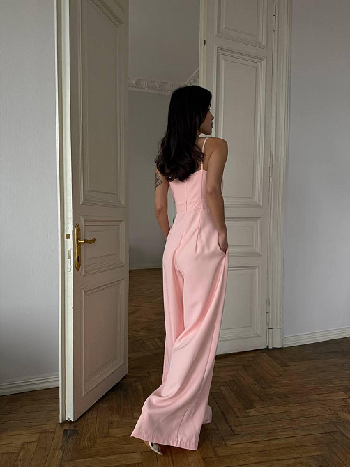 Стильний жіночий елегантний комбінезон костюм преміум'якості Персик, 44 Одеса - фото 3