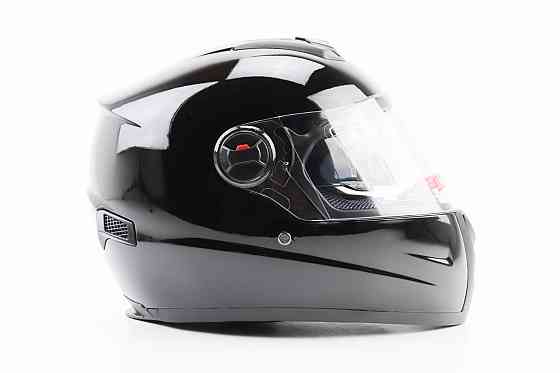 Шолом інтеграл, закритий+окуляри BLD-М61 S (55-56см), ЧОРНИЙ глянець Киев