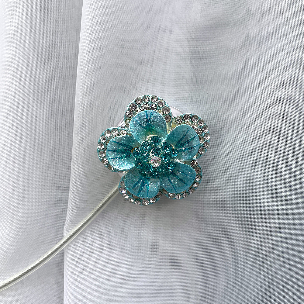 Магніти для штор та гардин "Flowers" набір 2 шт Блакитний (81-186) Київ - фото 2