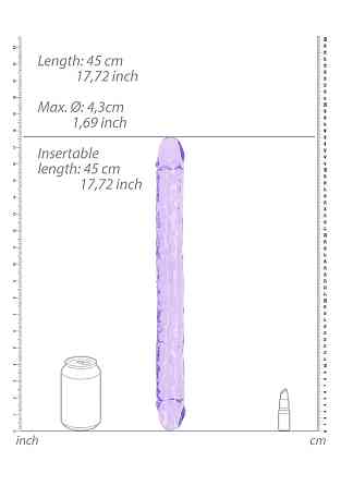 Подвійний фалоімітатор Realistic Double Dong - 18'' / 45 cm Sex Aura Київ