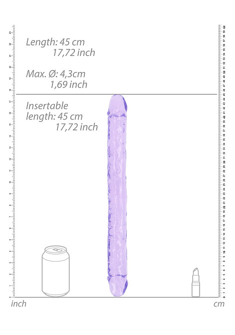 Подвійний фалоімітатор Realistic Double Dong - 18'' / 45 cm Sex Aura Київ - фото 5