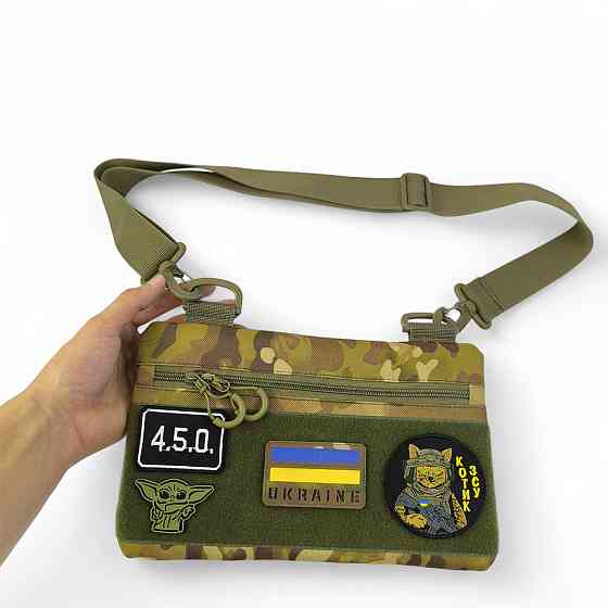 Молодежная тактическая сумка для патчей на плечо с 4 карманами multicam RU-71 Одесса