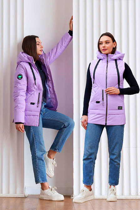 Женская демисезонная курточка трансформер..Курточка  жилет весна-осень 44-58р. Киев - изображение 3