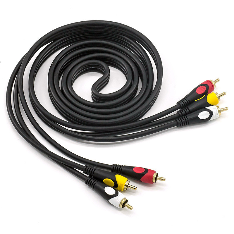 Кабель AV 3 RCA, 5 м, позолочені тюльпани для аудіо-відео Київ - фото 4