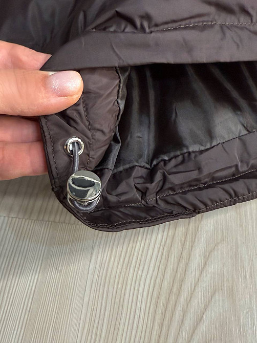 Куртка жіноча Lady Yep 10008 довга оверсайз пуффер з капюшоном коричнева, коричневий, 44 Київ - фото 7