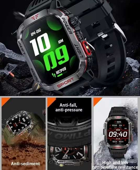 Смартгодинник: LIGE HT29. NFC. Compass. Barometr. LED-ліхтарик. Київ - фото 2