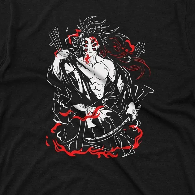 Футболка для подростка мальчика с принтом Клинок, рассекающий демонов Кокушибо Black Размер 160 Anime10460 Днепр - изображение 4