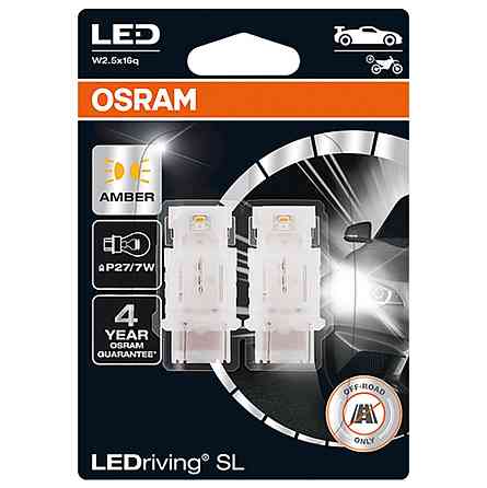 Комплект світлодіодних ламп OSRAM LEDriving SL 3157DYP-02B PY27/7W W2,5x16q 12V Amber (2 шт) Харків