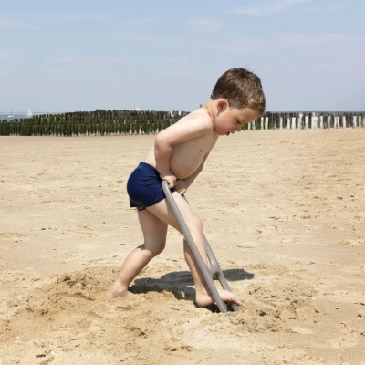 Игрушка для песка QUUT Лопатка SСOPPI с ситом для песка и снега серый + голубой (170228) Винница - изображение 3