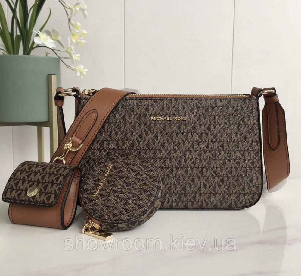 Сумка брендовая женская MK (0100) brown Киев - изображение 1