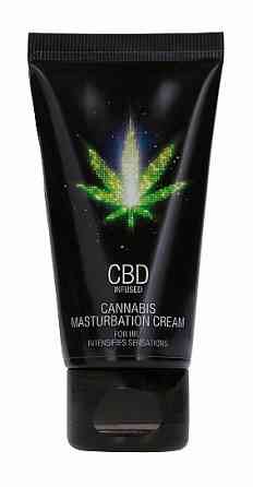 Стимулирующий крем для мужчин Shots - CBD Cannabis Masturbation Cream For Him, 50 ml Sex Aura Киев