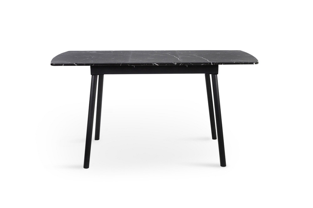 Стіл Соло 110(+35)*70 чорний метал/мрамор чорн Київ - фото 4