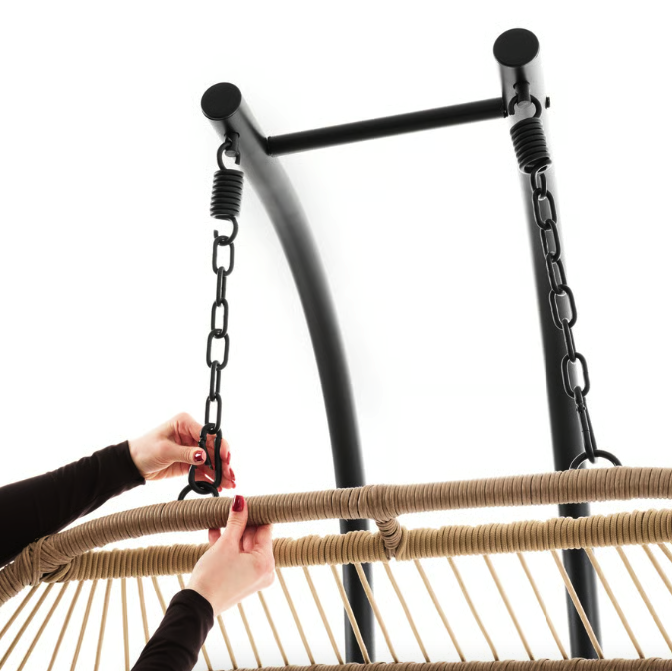 Підвісне крісло-кокон Di Volio Rona двомісне бежевий Киев - изображение 8