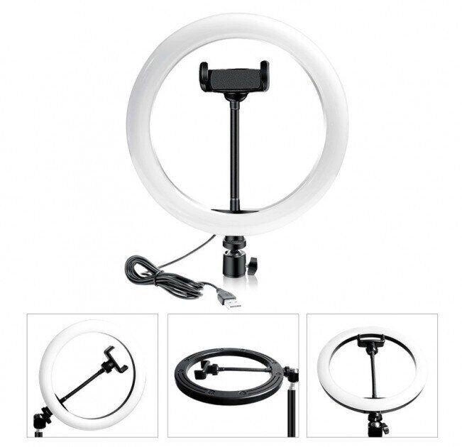 Светодиодная кольцевая лампа MJJ-30 LED RGB USB + держатель Винница - изображение 7