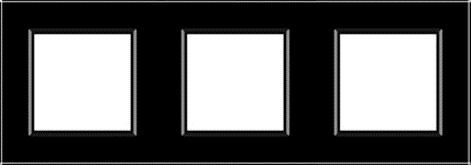 LIVOLO Рамка 3-постова LIVOLO, загартоване скло, чорна, 223×80 мм (VL-P7E/E/E-6B) Коломия - фото 1