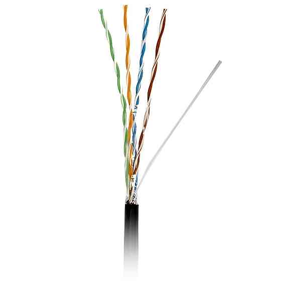Кабель для зовнішнього прокладання Atcom (20799) Standard FTP, 0.5 мм, ССА, CAT5e, 305 м Чорний Харків