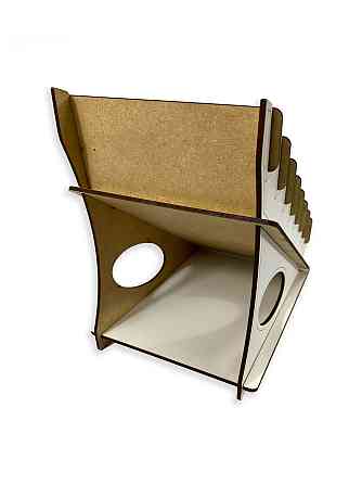 Органайзер для специй из натурального дерева в белом цвете 20х14.5х20 см Каменец-Подольский