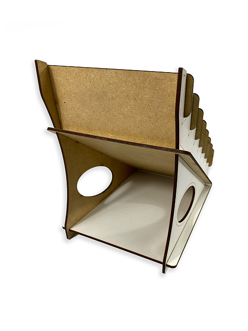 Органайзер для специй из натурального дерева в белом цвете 20х14.5х20 см Каменец-Подольский - изображение 3