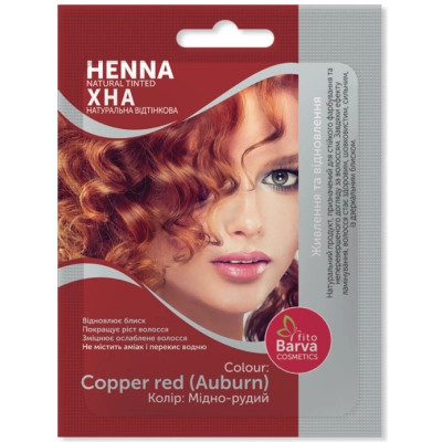 Хна Fito Barva Henna Natural Tinted Відтінкова Мідно-рудий 25 г (8908011049761) Вінниця - фото 1