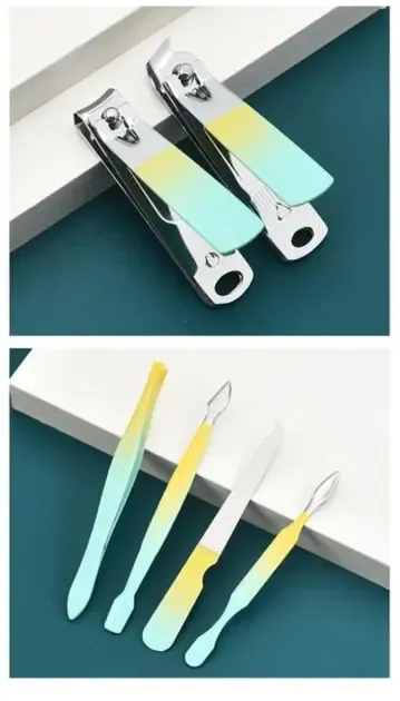 Набор профессиональный для маникюра/педикюра на 10 предметов мятно-желтый в мягком кейсе Коломия - фото 4