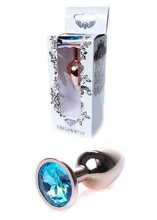 Анальная пробка - Jewellery Red Gold Plug Light Blue Sex Aura Киев