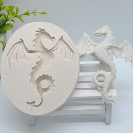 Силиконовая форма Дракон 100 на 85 мм серый Киев - изображение 3