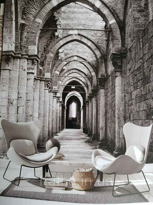 Шпалери вінілові на флізелін чорно білі Київ - фото 1