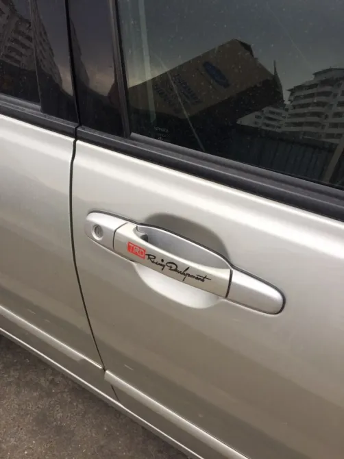 Наклейки на ручки авто Trd номер 7 Чёрная с красным Киев - изображение 3