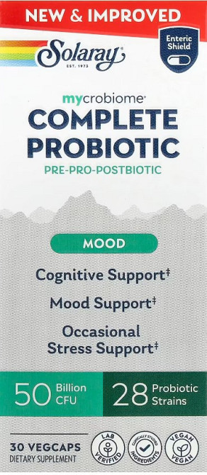 Пробіотики Solaray Mycrobiome Complete Probiotic Mood 30 вег Київ - фото 2