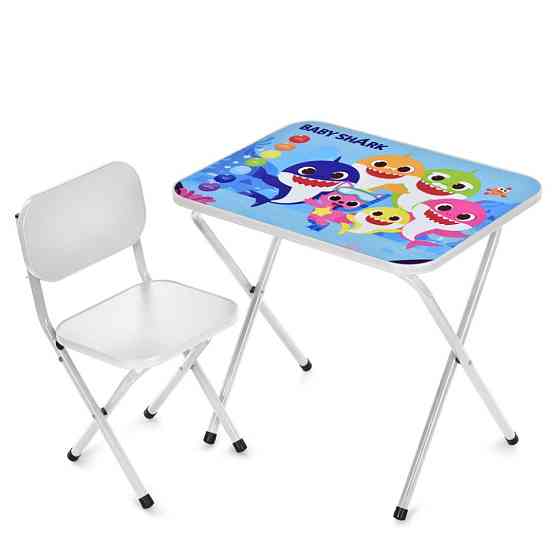 Дитячий столик складаний зі стільчиком M 5960-1 срібний Вінниця